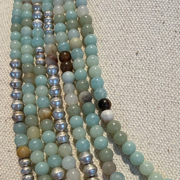 Amazonite Art Deco Multicolor Beaded Necklace - Picture 14 of 14